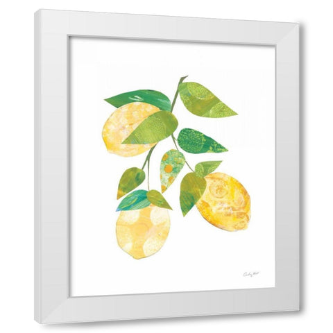 Summer Lemons I White Modern Wood Framed Art Print by Prahl, Courtney