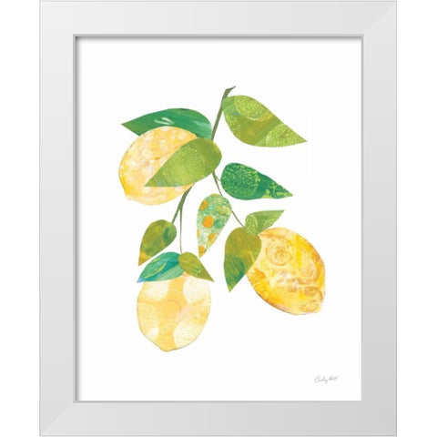 Summer Lemons I White Modern Wood Framed Art Print by Prahl, Courtney