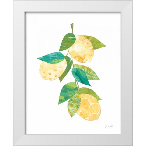 Summer Lemons II White Modern Wood Framed Art Print by Prahl, Courtney