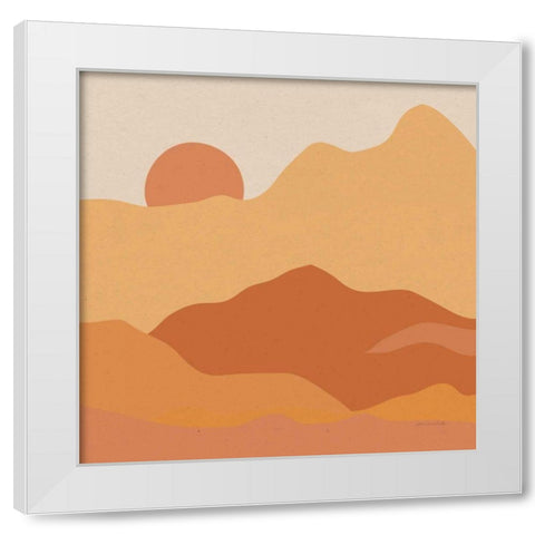 Mountainous II Orange White Modern Wood Framed Art Print by Miller, Sara Zieve
