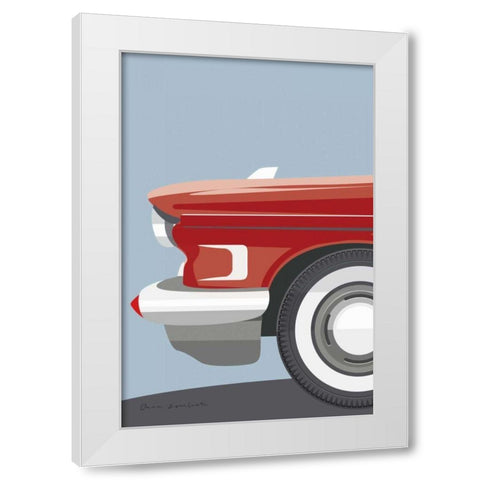 American Vintage Car III White Modern Wood Framed Art Print by Escalante, Omar