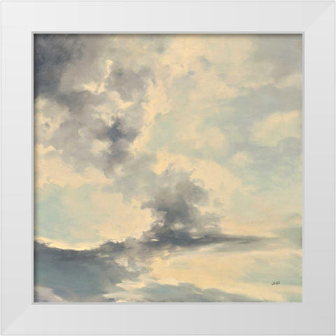 Warm Evening Clouds White Modern Wood Framed Art Print by Purinton, Julia