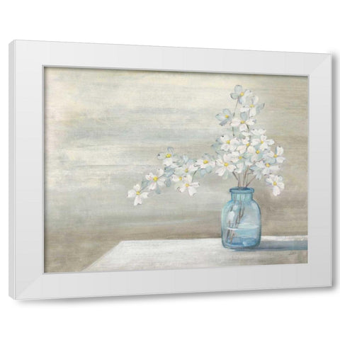 Dogwood Bouquet White Modern Wood Framed Art Print by Purinton, Julia