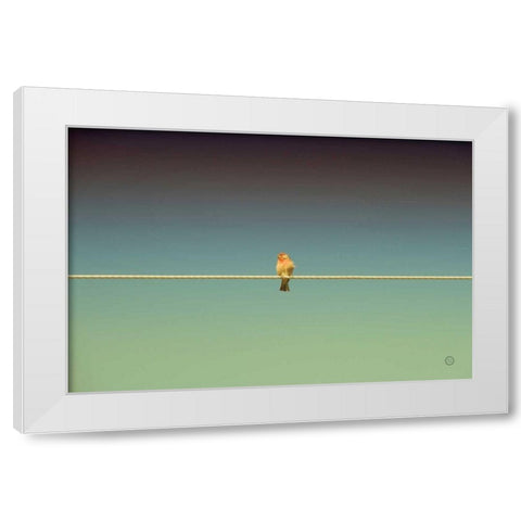 Waiting White Modern Wood Framed Art Print by Larson, Nathan