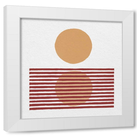 Reflection I Yellow Red White Modern Wood Framed Art Print by Hershey, Moira