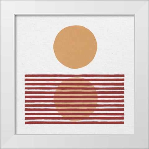 Reflection I Yellow Red White Modern Wood Framed Art Print by Hershey, Moira