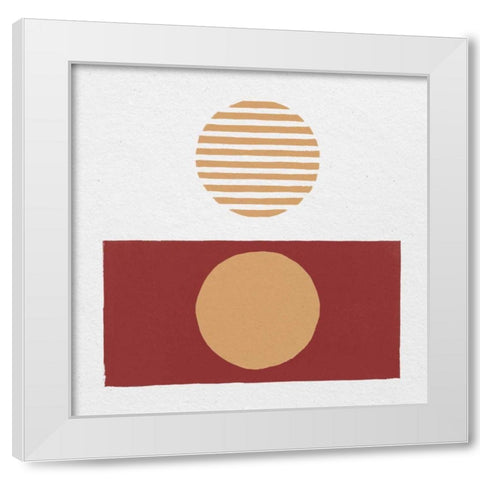 Reflection II Red Yellow White Modern Wood Framed Art Print by Hershey, Moira