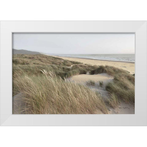 Oregon Dunes White Modern Wood Framed Art Print by Majchrowicz, Alan