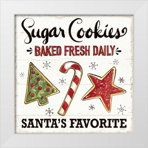 Christmas Treats II White Modern Wood Framed Art Print by Tavoletti, Anne