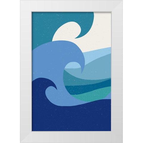 Salty No Words White Modern Wood Framed Art Print by Wild Apple Portfolio