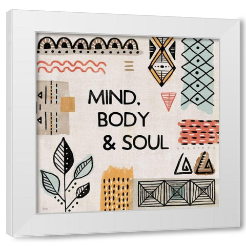 Tribal Tones VI White Modern Wood Framed Art Print by Charron, Veronique