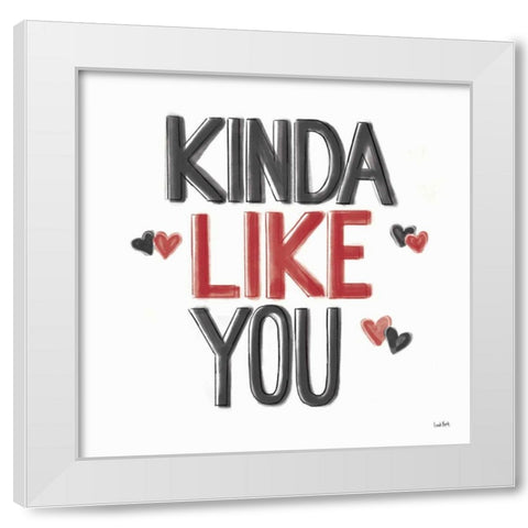 Kindness I Black Red White Modern Wood Framed Art Print by York, Leah
