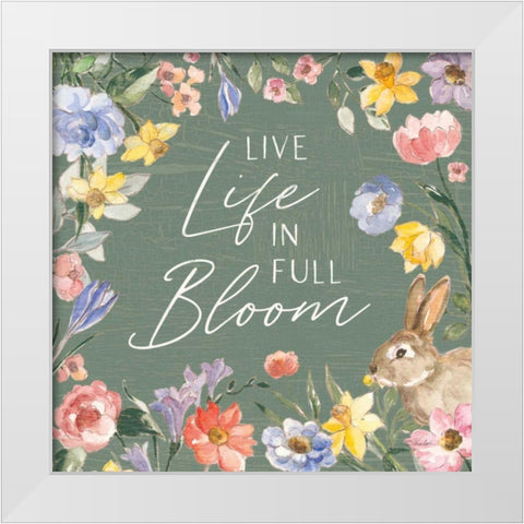 Happy Easter II Sage White Modern Wood Framed Art Print by Vassileva, Silvia