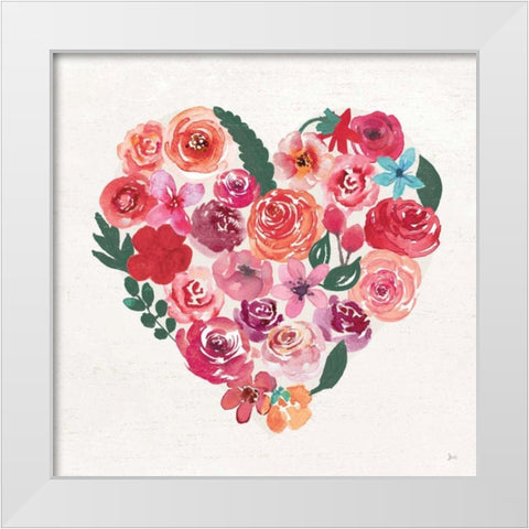 Petals of Love I Dark White Modern Wood Framed Art Print by Aiken, Jess