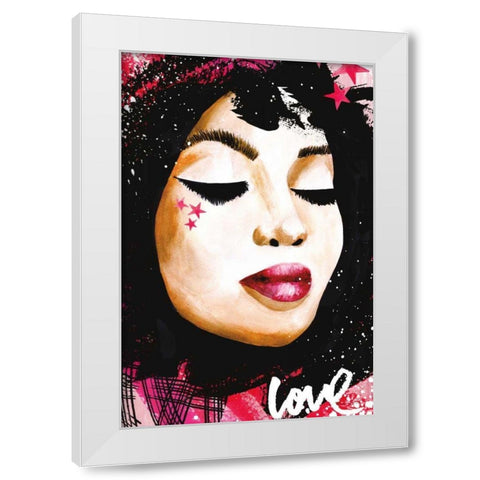 Love Star White Modern Wood Framed Art Print by Charro, Mercedes Lopez