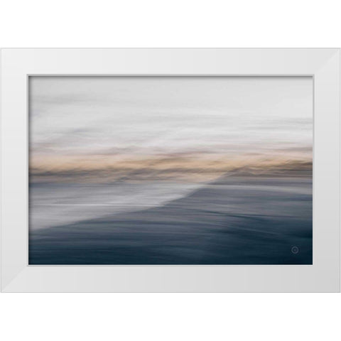 Waves Move Me III White Modern Wood Framed Art Print by Larson, Nathan