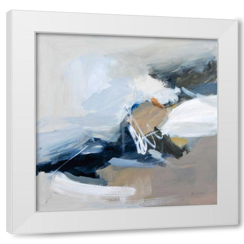 Surfacing White Modern Wood Framed Art Print by Munger, Pamela
