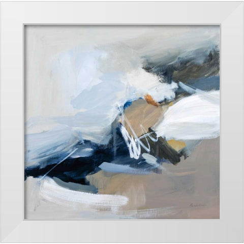 Surfacing White Modern Wood Framed Art Print by Munger, Pamela