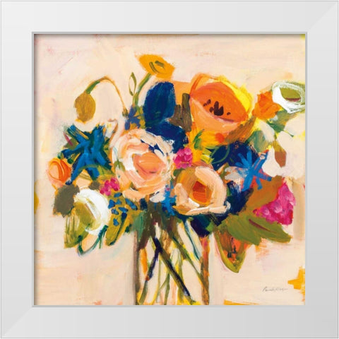 Boho Blooms White Modern Wood Framed Art Print by Munger, Pamela