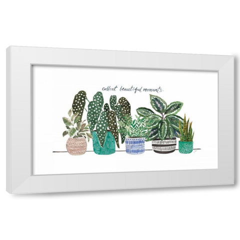 Happy House Plants II White Modern Wood Framed Art Print by Panganiban, Karyn