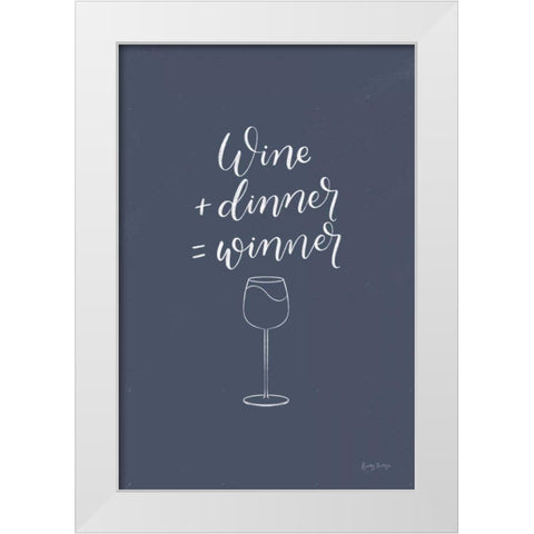 Kitchen Words III Blue White Modern Wood Framed Art Print by Thorns, Becky