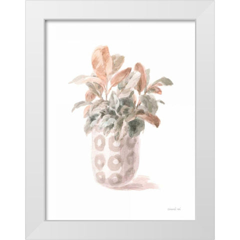 Modern Flora II White Modern Wood Framed Art Print by Nai, Danhui