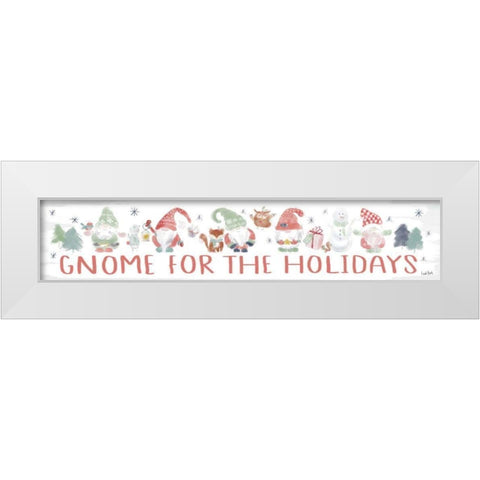 Woodland Wonders Gnomes White Modern Wood Framed Art Print by York, Leah