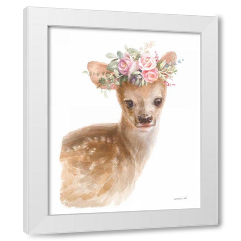 Wild for Flowers I White Modern Wood Framed Art Print by Nai, Danhui