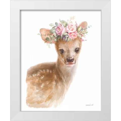 Wild for Flowers I White Modern Wood Framed Art Print by Nai, Danhui