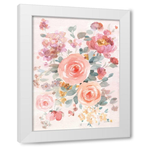 September Blooming I White Modern Wood Framed Art Print by Nai, Danhui