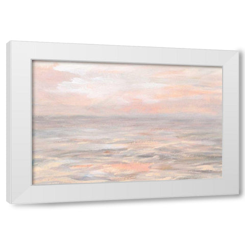 Sunrise Waters White Modern Wood Framed Art Print by Nai, Danhui