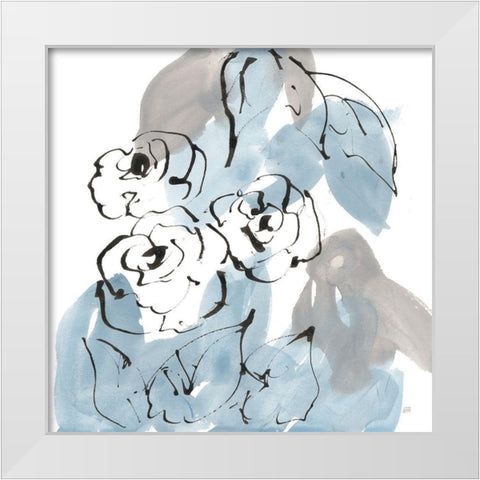 Blue Neutrals II White Modern Wood Framed Art Print by Paschke, Chris