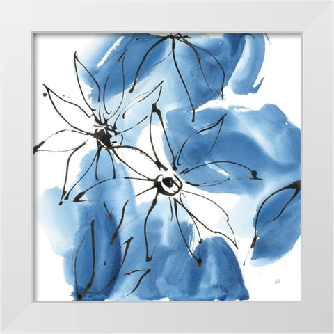 Indigo Neutrals II White Modern Wood Framed Art Print by Paschke, Chris