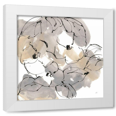 Original Neutrals II White Modern Wood Framed Art Print by Paschke, Chris