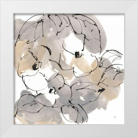 Original Neutrals II White Modern Wood Framed Art Print by Paschke, Chris