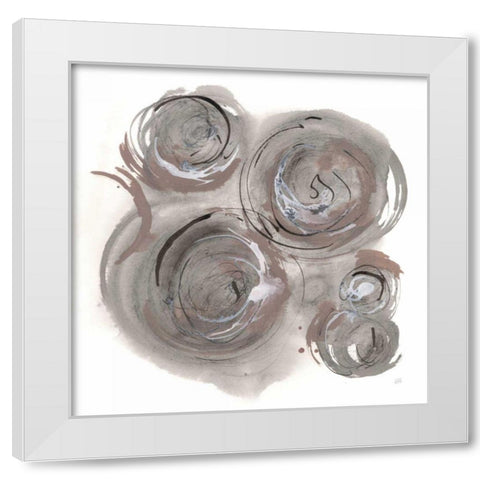 In the Circle I White Modern Wood Framed Art Print by Paschke, Chris