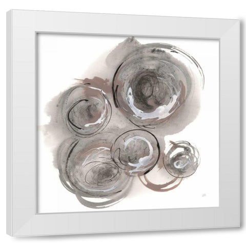 In the Circle II White Modern Wood Framed Art Print by Paschke, Chris