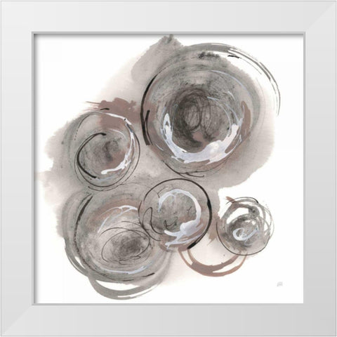 In the Circle II White Modern Wood Framed Art Print by Paschke, Chris