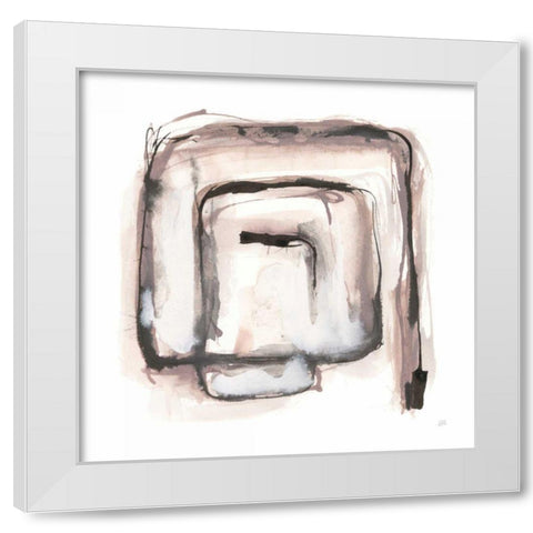 Lost in Squares I White Modern Wood Framed Art Print by Paschke, Chris