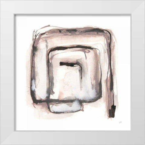 Lost in Squares I White Modern Wood Framed Art Print by Paschke, Chris