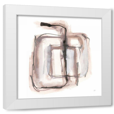 Lost in Squares II White Modern Wood Framed Art Print by Paschke, Chris