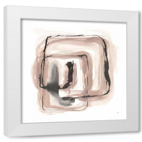 Lost in Squares III White Modern Wood Framed Art Print by Paschke, Chris