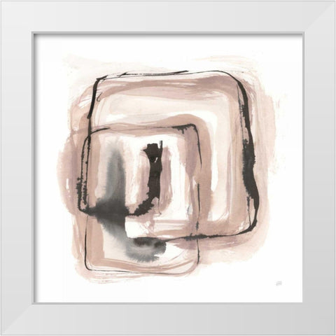 Lost in Squares III White Modern Wood Framed Art Print by Paschke, Chris