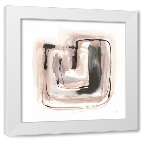 Lost in Squares IV White Modern Wood Framed Art Print by Paschke, Chris