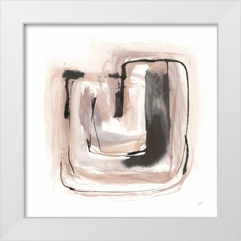 Lost in Squares IV White Modern Wood Framed Art Print by Paschke, Chris