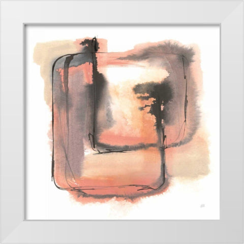 Life Squared I White Modern Wood Framed Art Print by Paschke, Chris