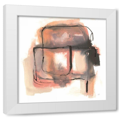 Life Squared II White Modern Wood Framed Art Print by Paschke, Chris