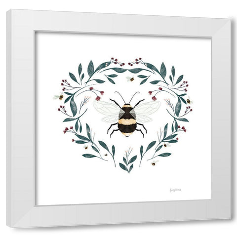 Bees VI White Modern Wood Framed Art Print by Thorns, Becky