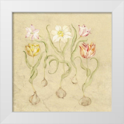 Dancing Bulbs I White Modern Wood Framed Art Print by Blum, Cheri