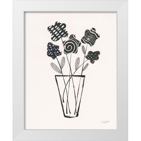 Modern Floral II White Modern Wood Framed Art Print by Prahl, Courtney
